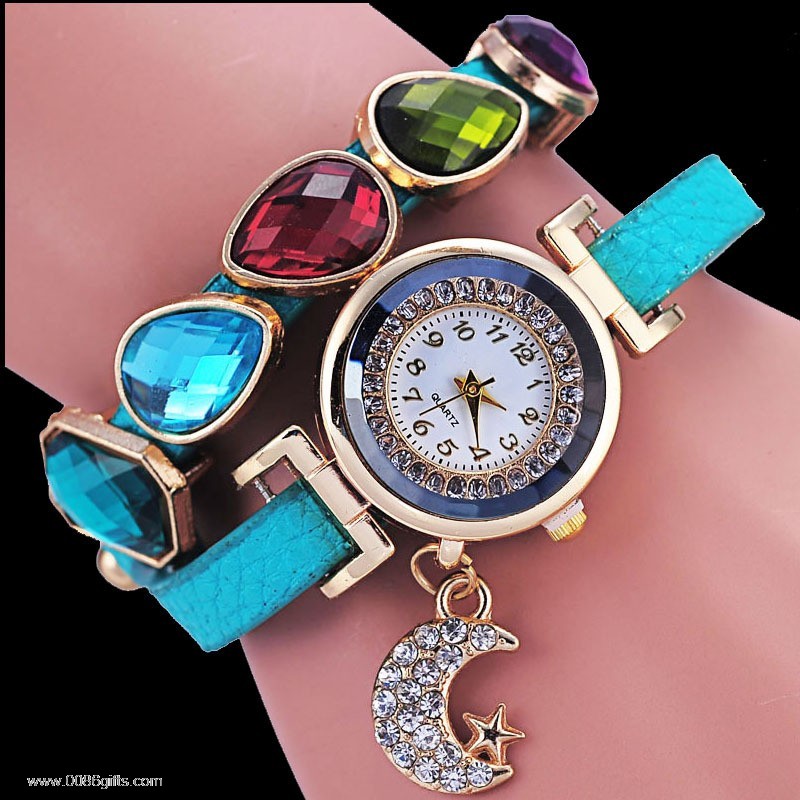 Lama Kulit Sling Jaringan Kuarsa watches