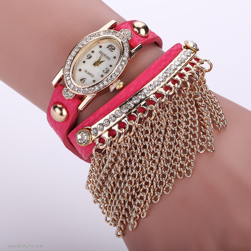 Luxury leather Chain Quartz Watch