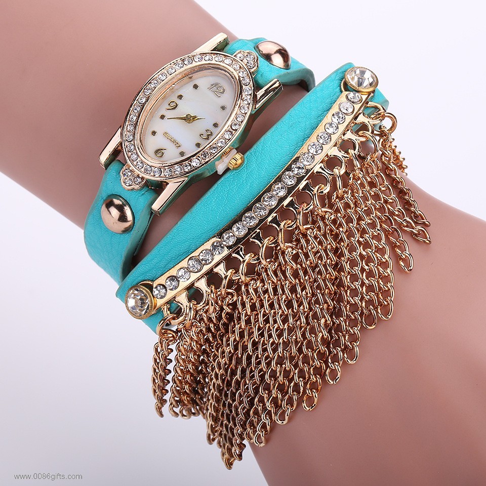 Luxury leather Chain Quartz Watch