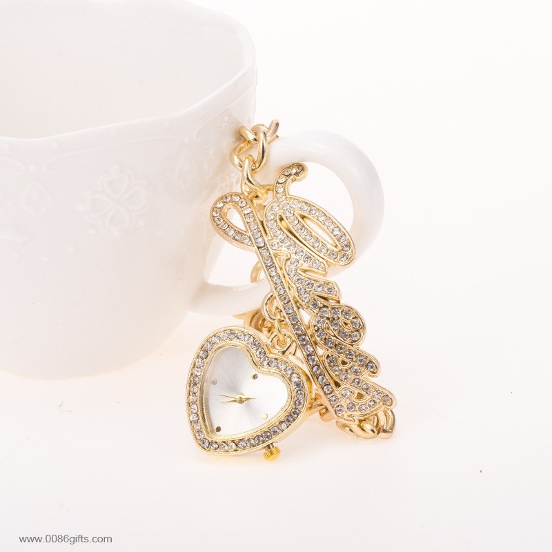 Diamante orologio da polso amore cuore