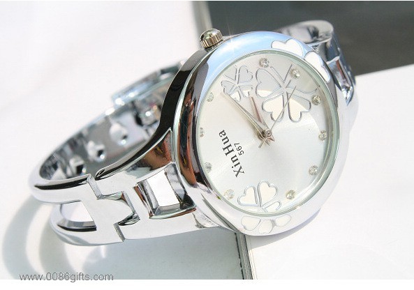 Prata Moda Relógio de Quartzo de Mulheres