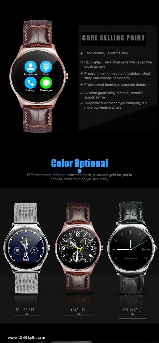 Slim bluetooth 3.0 watch