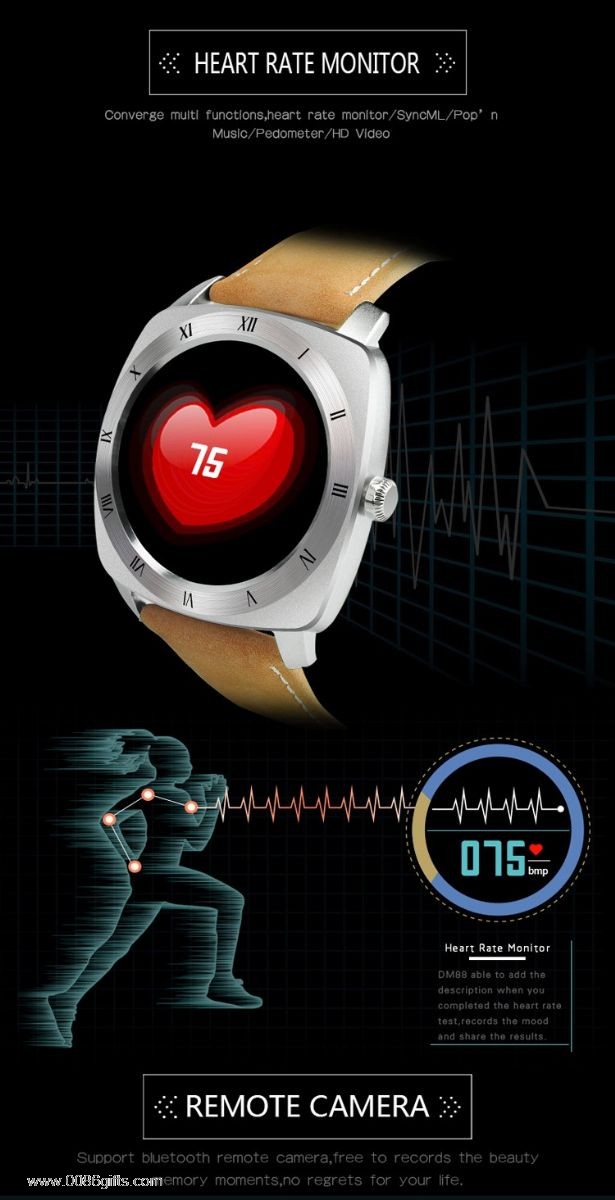  heart rate monitor inteligentny zegarek 