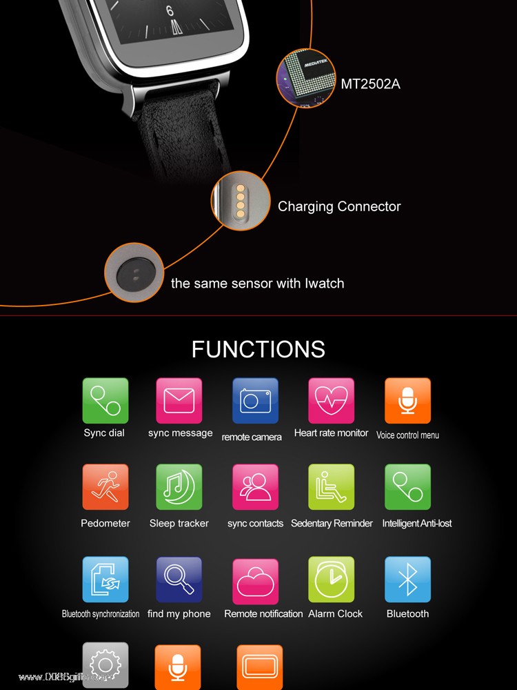 1.54" IPS touch screen bluetoothwatch