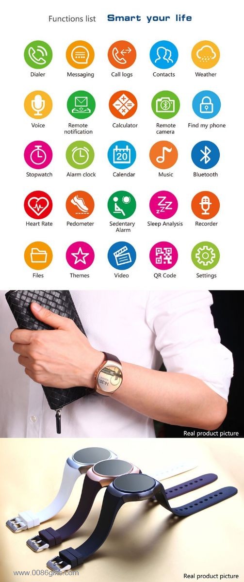 Bluetooth 4.0 smartphone watch 