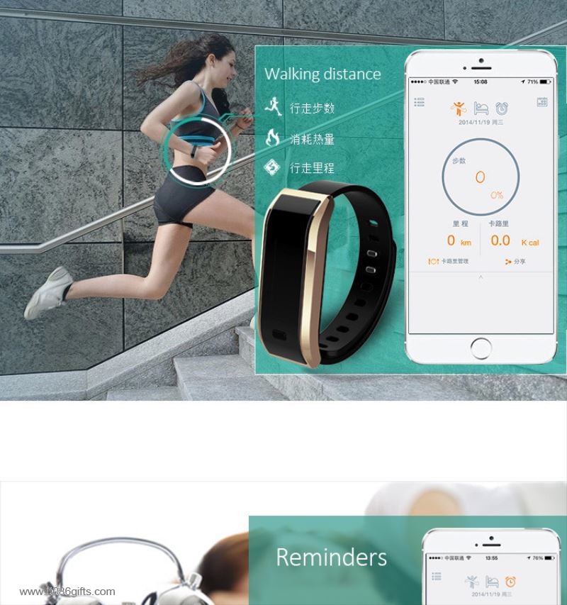 pedometer stopwatch health bracelet