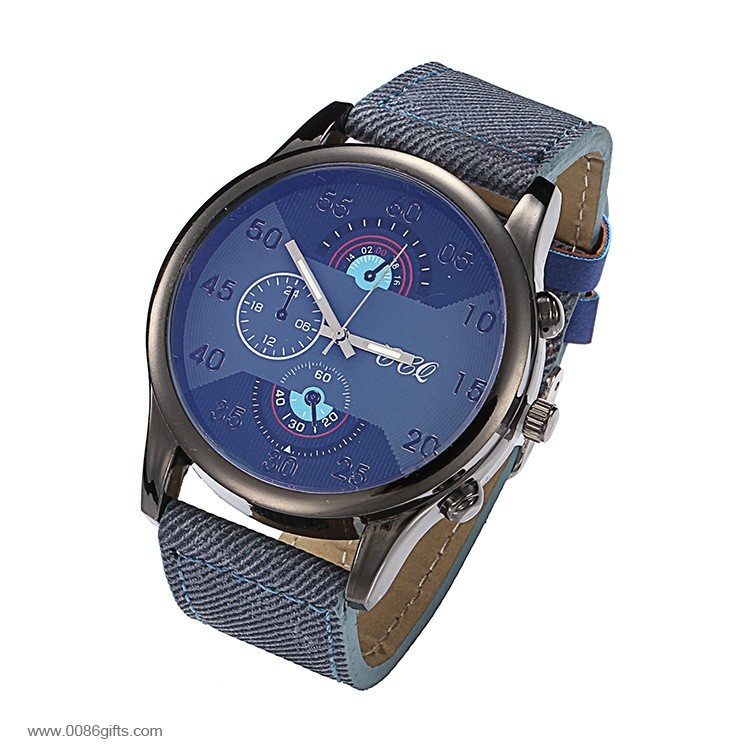 Leather strap Men quartz Wrist watch