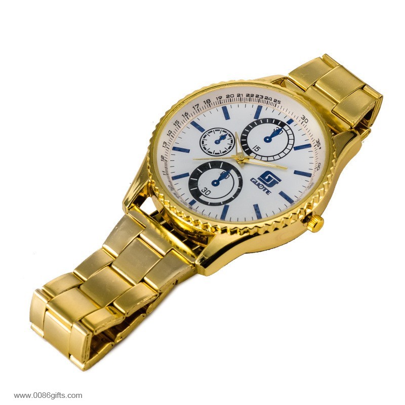 Stainless Steel Gold Watch