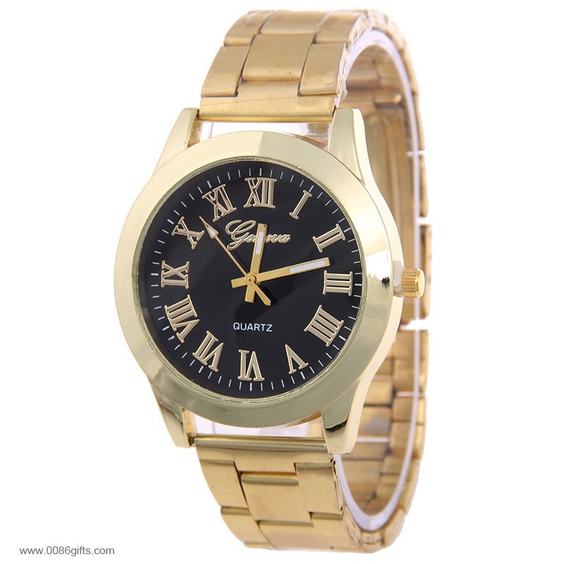 Gold plated wrist watch