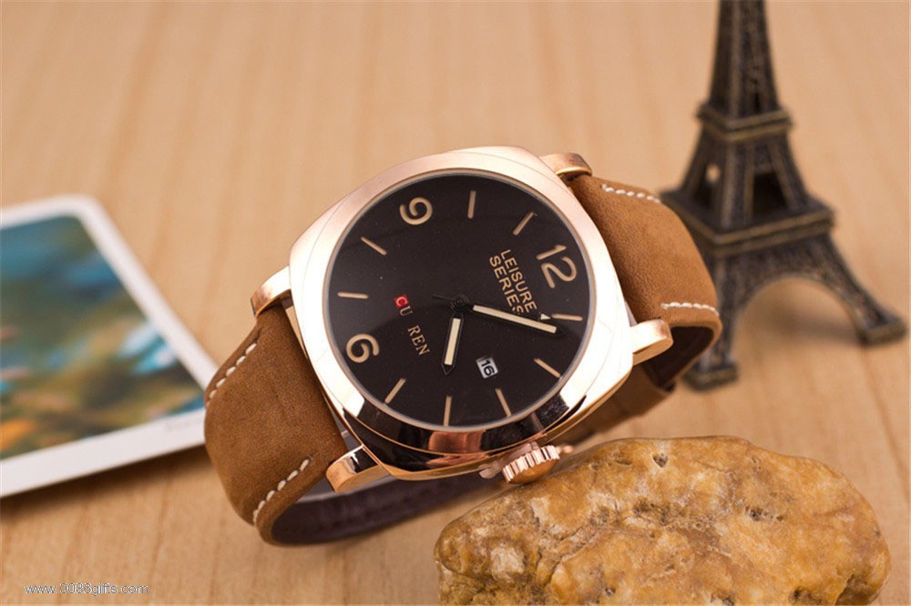 Leather Strap Watch Manusia