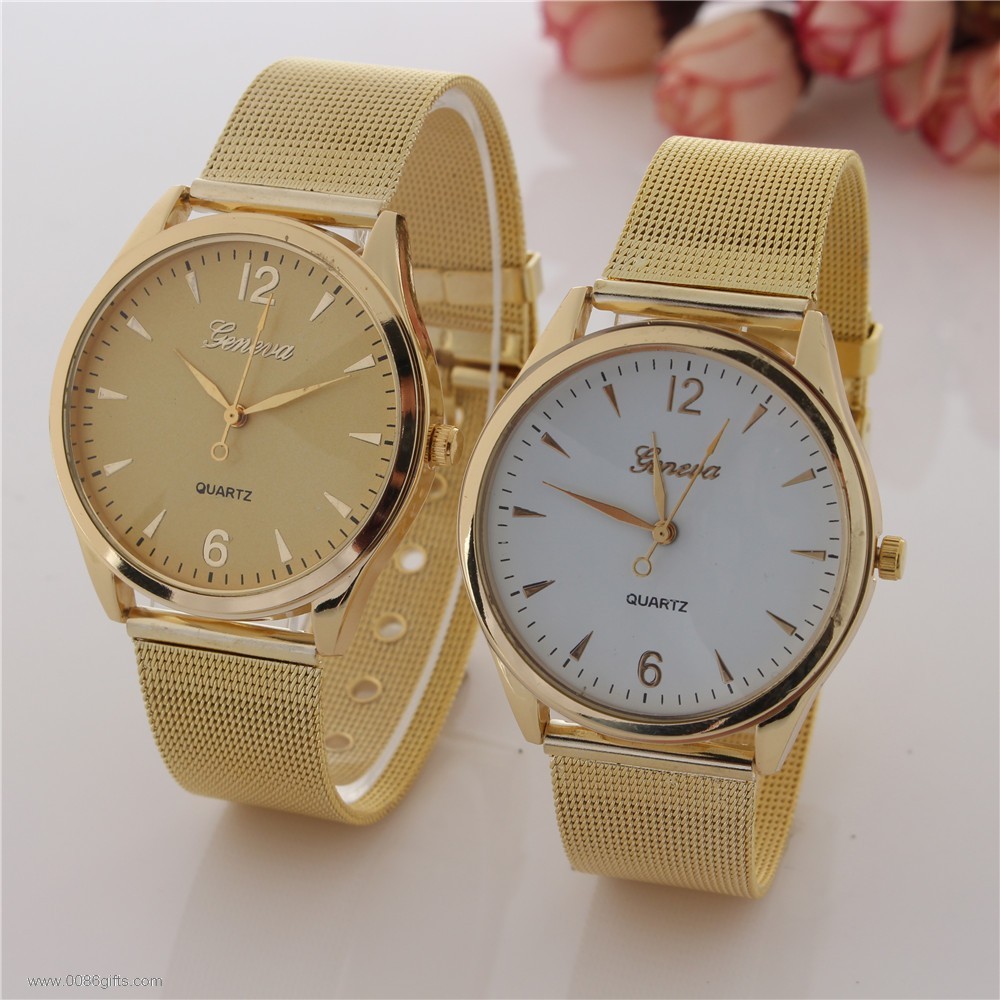  alloy mesh strap quartz watches