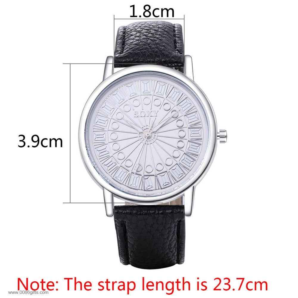 pu leather men watch