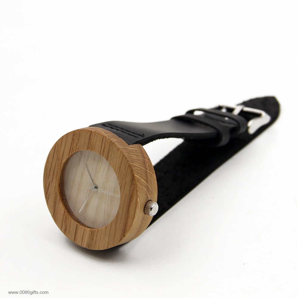 Leather Bamboo Wooden Wrist Watches