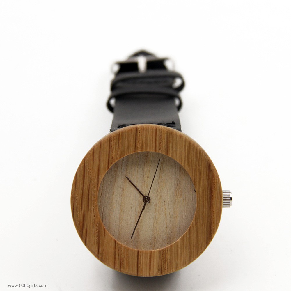 Leather Bamboo Wooden Wrist Watches