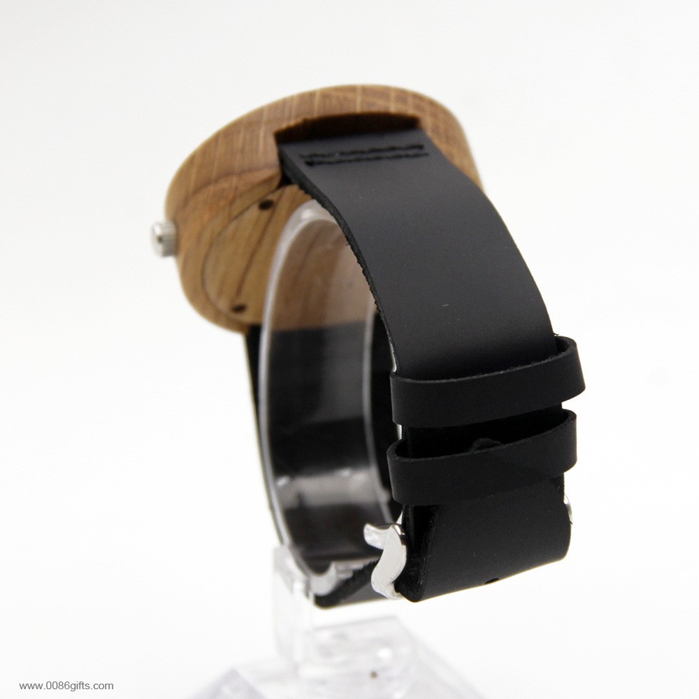 Leather Bamboo Wooden Wrist Watches