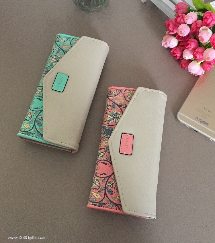 floral envelope carteira de mulheres