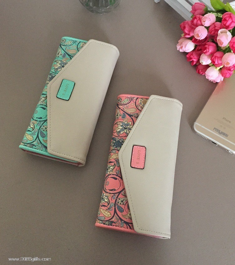 floral amplop perempuan dompet