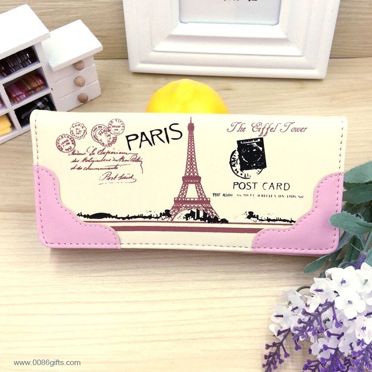 Menara Eiffel percetakan dompet wanita