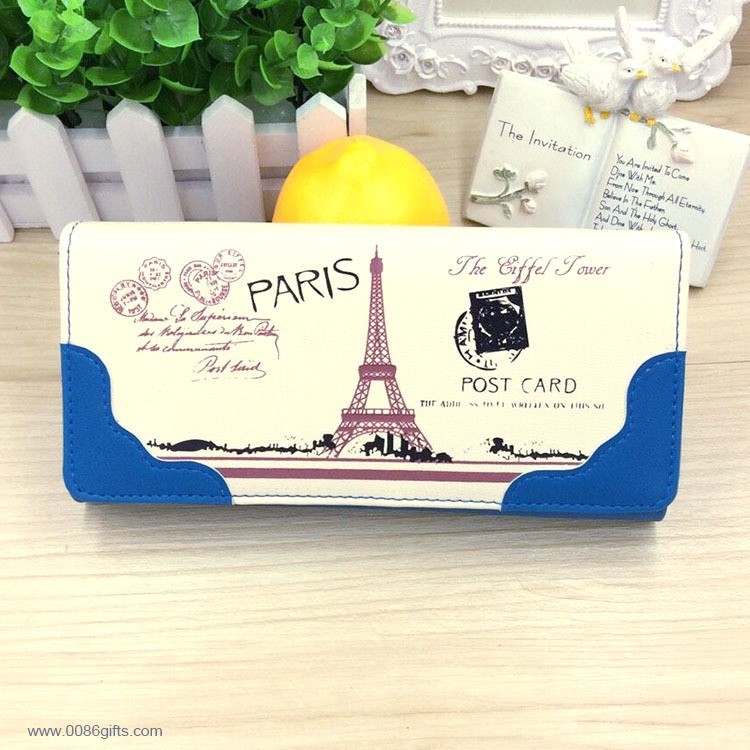 Eiffel Tower printing woman wallet 