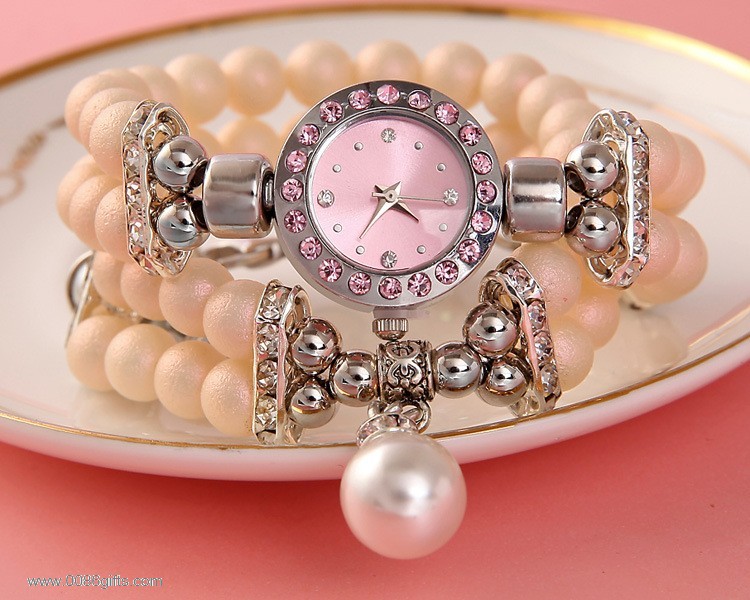 diamantes perla quatz reloj