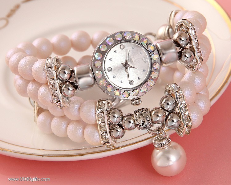 pearl diamond quatz watch