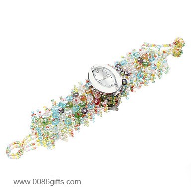 Colorful Crystal Bracelet Dress Watch