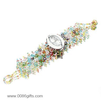 Warna-Warni Crystal Gelang Dress Watch