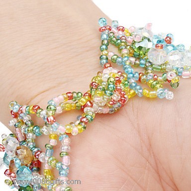 پخش لباس رنگارنگ کریستال دستبند