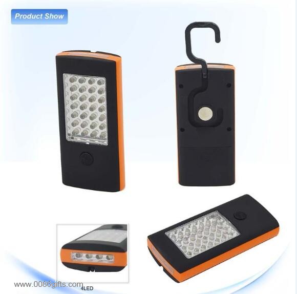 28 LED + 4 LED plastové magnetické mini pracovní světlo 