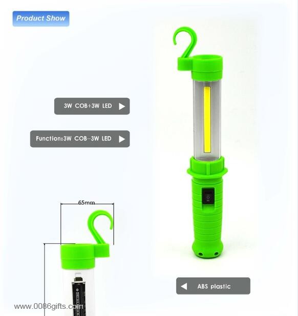 plastic hook round work torch light