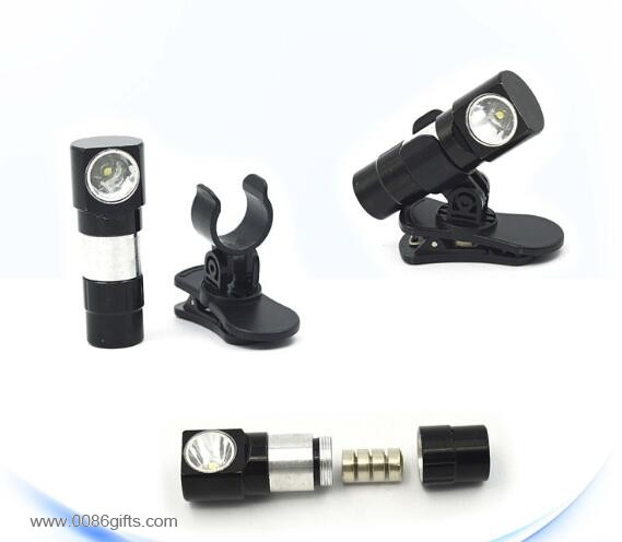 plastic head camp led light with clip