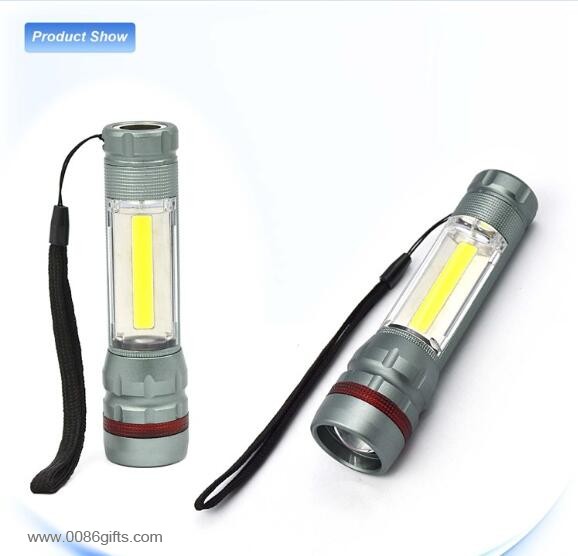 3W COB + 3W LED-taschenlampe