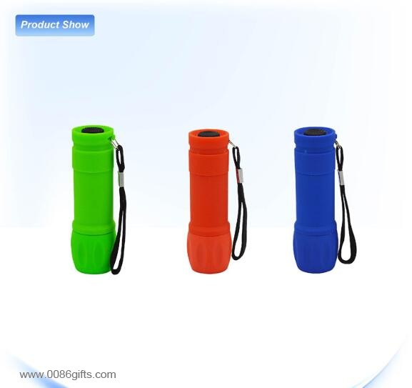 9 led plastic flashlight