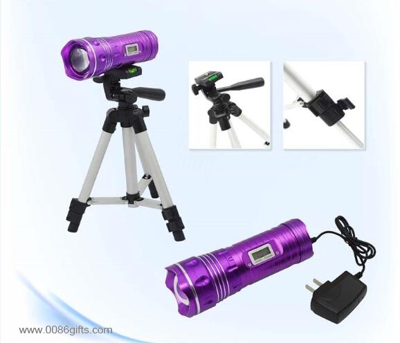 2-Color Multi-function Fishing Liquid crystal display 4000mAh 1k torch light